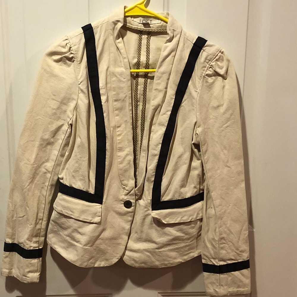 Off white and navy jacket/blazer